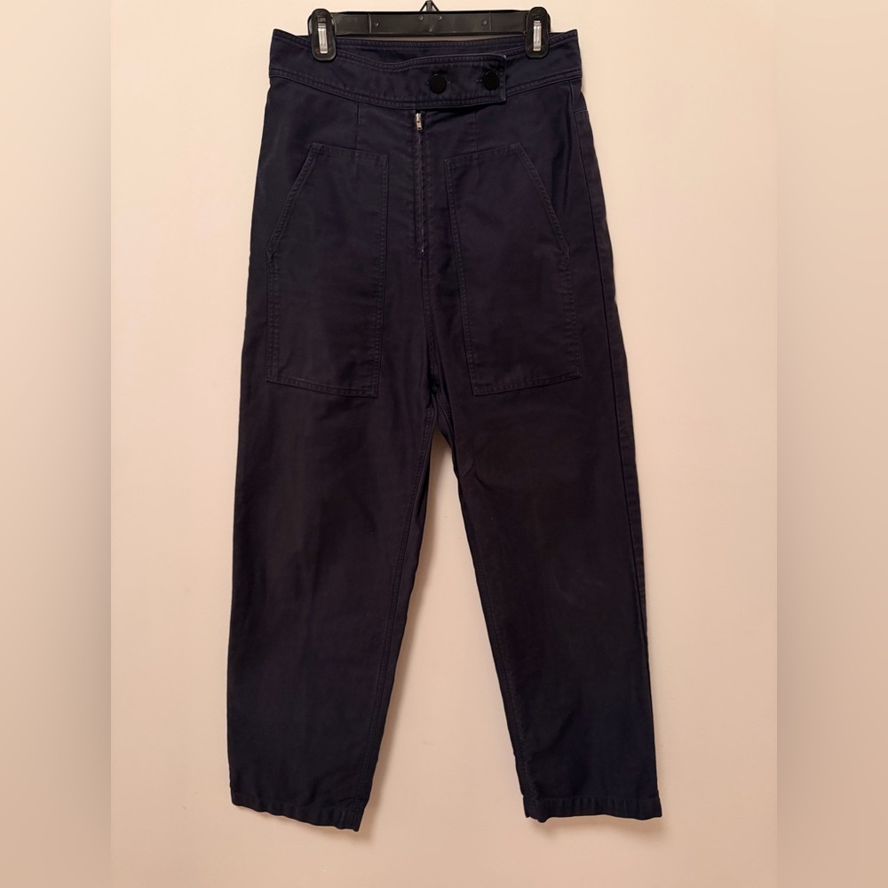 Caron Callahan Navy Garment Dyed Work Wear Pants